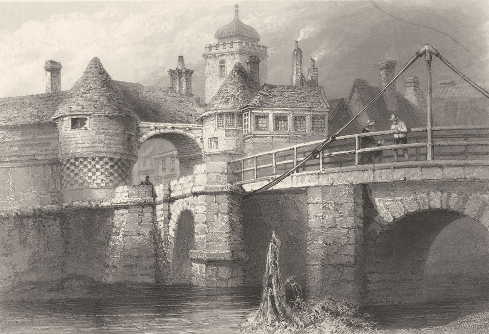 KENT. Sandwich. (Bartlett/Finden) 1842 old antique vintage print picture